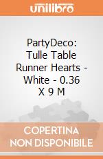 Tulle Table Runner Hearts, White, 0.36 X 9 M giochi