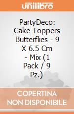 PartyDeco: Cake Toppers Butterflies - 9 X 6.5 Cm - Mix (1 Pack / 9 Pz.) giochi
