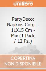 PartyDeco: Napkins Corgi - 11X15 Cm - Mix (1 Pack / 12 Pz.) giochi