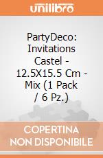PartyDeco: Invitations Castel - 12.5X15.5 Cm - Mix (1 Pack / 6 Pz.) giochi