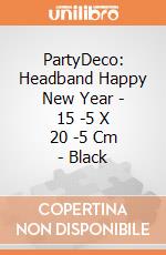 PartyDeco: Headband Happy New Year - 15 -5 X 20 -5 Cm - Black giochi