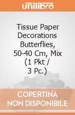 Tissue Paper Decorations Butterflies, 50-40 Cm, Mix (1 Pkt / 3 Pc.) giochi