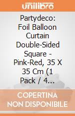 Partydeco: Foil Balloon Curtain Double-Sided Square - Pink-Red, 35 X 35 Cm (1 Pack / 4 Pz.) giochi