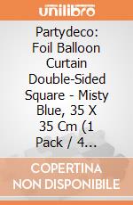 Partydeco: Foil Balloon Curtain Double-Sided Square - Misty Blue, 35 X 35 Cm (1 Pack / 4 Pz.) giochi