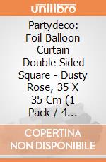 Partydeco: Foil Balloon Curtain Double-Sided Square - Dusty Rose, 35 X 35 Cm (1 Pack / 4 Pz.) giochi
