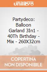 Partydeco: Balloon Garland 3In1 - 40Th Birthday - Mix - 260X32cm giochi