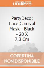 PartyDeco: Lace Carnival Mask - Black - 20 X 7.3 Cm giochi