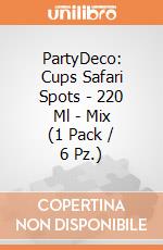 PartyDeco: Cups Safari Spots - 220 Ml - Mix (1 Pack / 6 Pz.) giochi