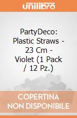 PartyDeco: Plastic Straws - 23 Cm - Violet (1 Pack / 12 Pz.) giochi