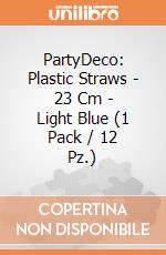 PartyDeco: Plastic Straws - 23 Cm - Light Blue (1 Pack / 12 Pz.) giochi