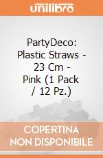 PartyDeco: Plastic Straws - 23 Cm - Pink (1 Pack / 12 Pz.) giochi