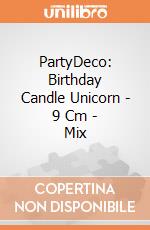 PartyDeco: Birthday Candle Unicorn - 9 Cm - Mix giochi