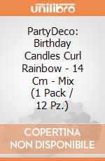 PartyDeco: Birthday Candles Curl Rainbow - 14 Cm - Mix (1 Pack / 12 Pz.) giochi