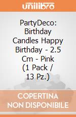 PartyDeco: Birthday Candles Happy Birthday - 2.5 Cm - Pink (1 Pack / 13 Pz.) giochi