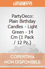 PartyDeco: Plain Birthday Candles - Light Green - 14 Cm (1 Pack / 12 Pz.) giochi