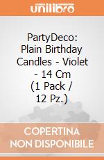 PartyDeco: Plain Birthday Candles - Violet - 14 Cm (1 Pack / 12 Pz.) giochi