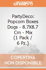 PartyDeco: Popcorn Boxes Dogs - 8.7X8.7 Cm - Mix (1 Pack / 6 Pz.) giochi