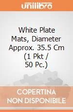 White Plate Mats, Diameter Approx. 35.5 Cm (1 Pkt / 50 Pc.) giochi