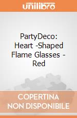 PartyDeco: Heart -Shaped Flame Glasses - Red giochi