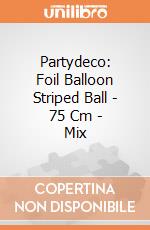 Partydeco: Foil Balloon Striped Ball - 75 Cm - Mix giochi