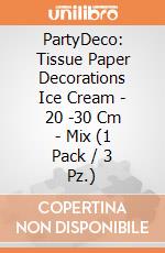 Tissue Paper Decorations Ice Cream, 20-30 Cm, Mix (1 Pkt / 3 Pc.) giochi