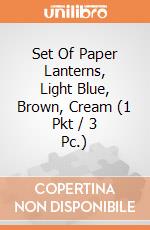 Set Of Paper Lanterns, Light Blue, Brown, Cream (1 Pkt / 3 Pc.) giochi
