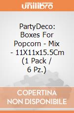 PartyDeco: Boxes For Popcorn - Mix - 11X11x15.5Cm (1 Pack / 6 Pz.) giochi