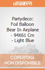 Partydeco: Foil Balloon Bear In Airplane - 94X61 Cm - Light Blue giochi