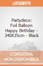 Partydeco: Foil Balloon Happy Birthday - 340X35cm - Black giochi
