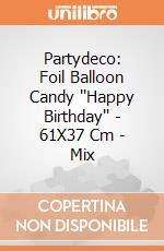 Partydeco: Foil Balloon Candy ''Happy Birthday'' - 61X37 Cm - Mix giochi