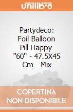 Partydeco: Foil Balloon Pill Happy ''60'' - 47.5X45 Cm - Mix giochi