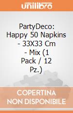 PartyDeco: Happy 50 Napkins - 33X33 Cm - Mix (1 Pack / 12 Pz.) giochi