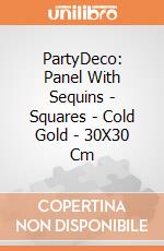 PartyDeco: Panel With Sequins - Squares - Cold Gold - 30X30 Cm giochi