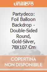 Partydeco: Foil Balloon Backdrop - Double-Sided Round, Gold-Silver, 78X107 Cm giochi