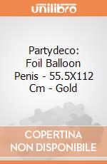 Partydeco: Foil Balloon Penis - 55.5X112 Cm - Gold giochi