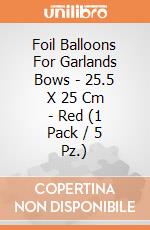 Foil Balloons For Garlands Bows - 25.5 X 25 Cm - Red (1 Pack / 5 Pz.) giochi