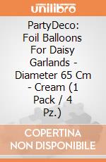 Foil Balloons For Daisy Garlands - Diameter 65 Cm - Cream (1 Pack / 4 Pz.) giochi