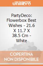 PartyDeco: Flowerbox Best Wishes - 21.6 X 11.7 X 38.5 Cm - White giochi