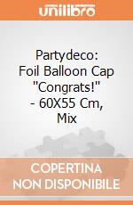 Partydeco: Foil Balloon Cap ''Congrats!'' - 60X55 Cm, Mix giochi