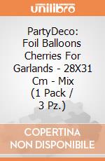 Foil Balloons Cherries For Garlands - 28X31 Cm - Mix (1 Pack / 3 Pz.) giochi