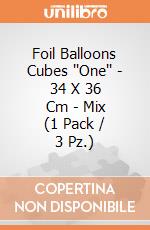 Foil Balloons Cubes ''One'' - 34 X 36 Cm - Mix (1 Pack / 3 Pz.) giochi