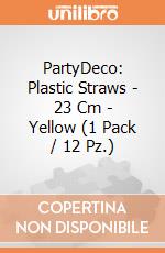 PartyDeco: Plastic Straws - 23 Cm - Yellow (1 Pack / 12 Pz.) giochi