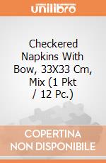 Checkered Napkins With Bow, 33X33 Cm, Mix (1 Pkt / 12 Pc.) giochi