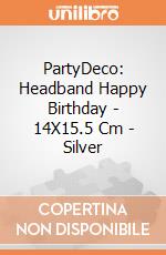 PartyDeco: Headband Happy Birthday - 14X15.5 Cm - Silver giochi