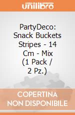 PartyDeco: Snack Buckets Stripes - 14 Cm - Mix (1 Pack / 2 Pz.) giochi