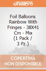 Foil Balloons Rainbow With Fringes - 38X41 Cm - Mix (1 Pack / 3 Pz.) giochi