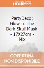 Glow In The Dark Skull Mask, 17X27cm, Mix giochi