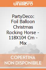 Partydeco: Foil Balloon Christmas Rocking Horse - 118X104 Cm, Mix giochi
