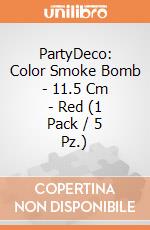 PartyDeco: Color Smoke Bomb - 11.5 Cm - Red (1 Pack / 5 Pz.) giochi