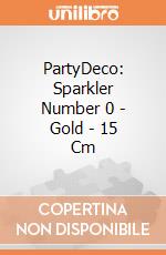PartyDeco: Sparkler Number 0 - Gold - 15 Cm giochi